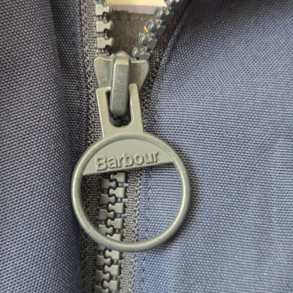 BARBOUR Glaciers Hooded Rain Jacket Coat Navy Women’s 10 Waterproof Breathable - Picture 5 of 7